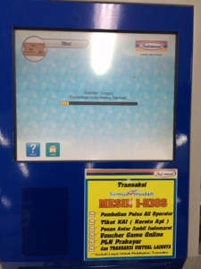 Kiosk machine in Indomaret