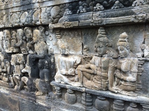 Relief in Borobudur's wall