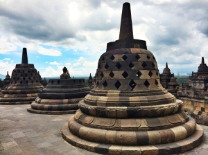 Perforated stupa in Borobudur