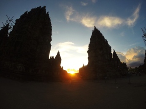 Sunset from Prambanan